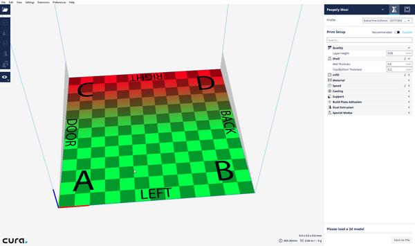 How to customize Cura build platform for Moai